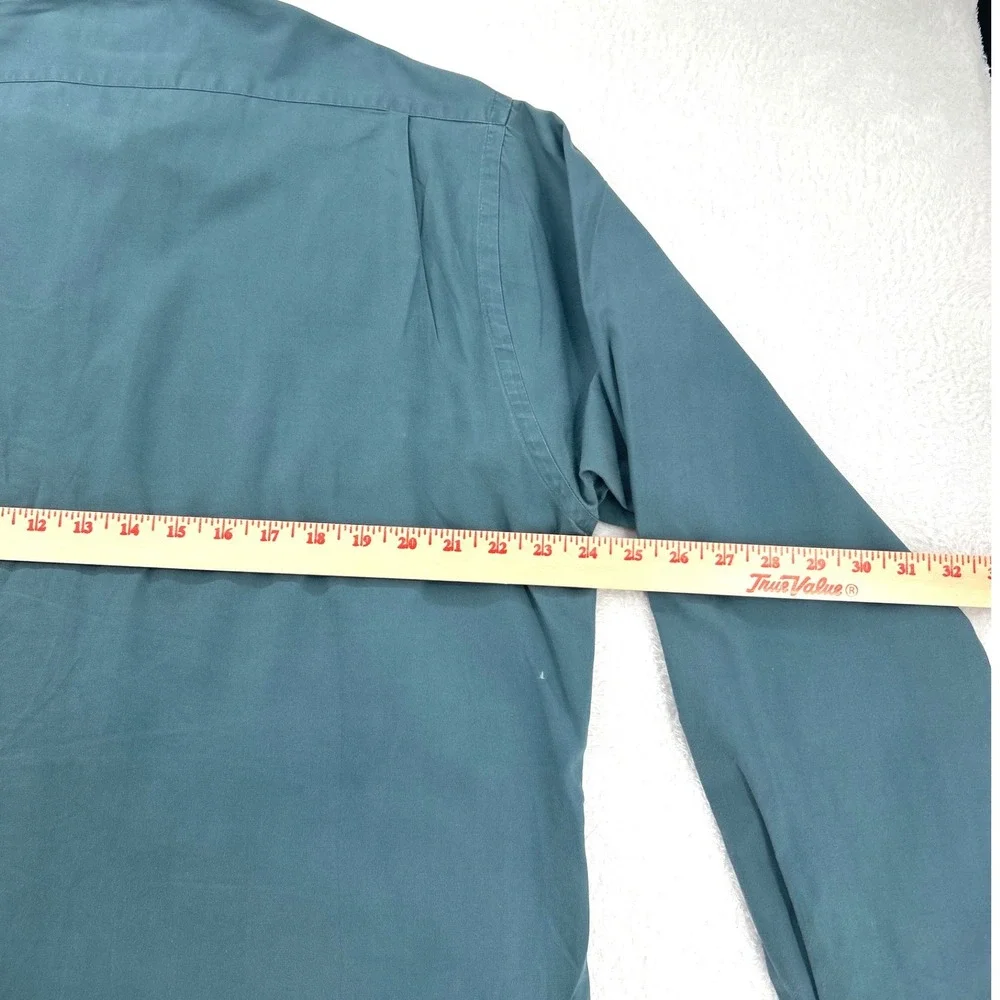 VTG Banana Republic Safari Mill Valley Mens Large Button Down Shirt Teal Green